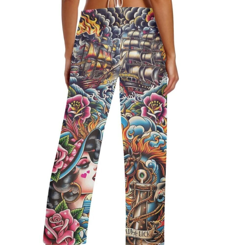 MESH Tattoo Pants Conceptual Subculture One Size fits Small Medium Beach Cover - Picture 2 of 8